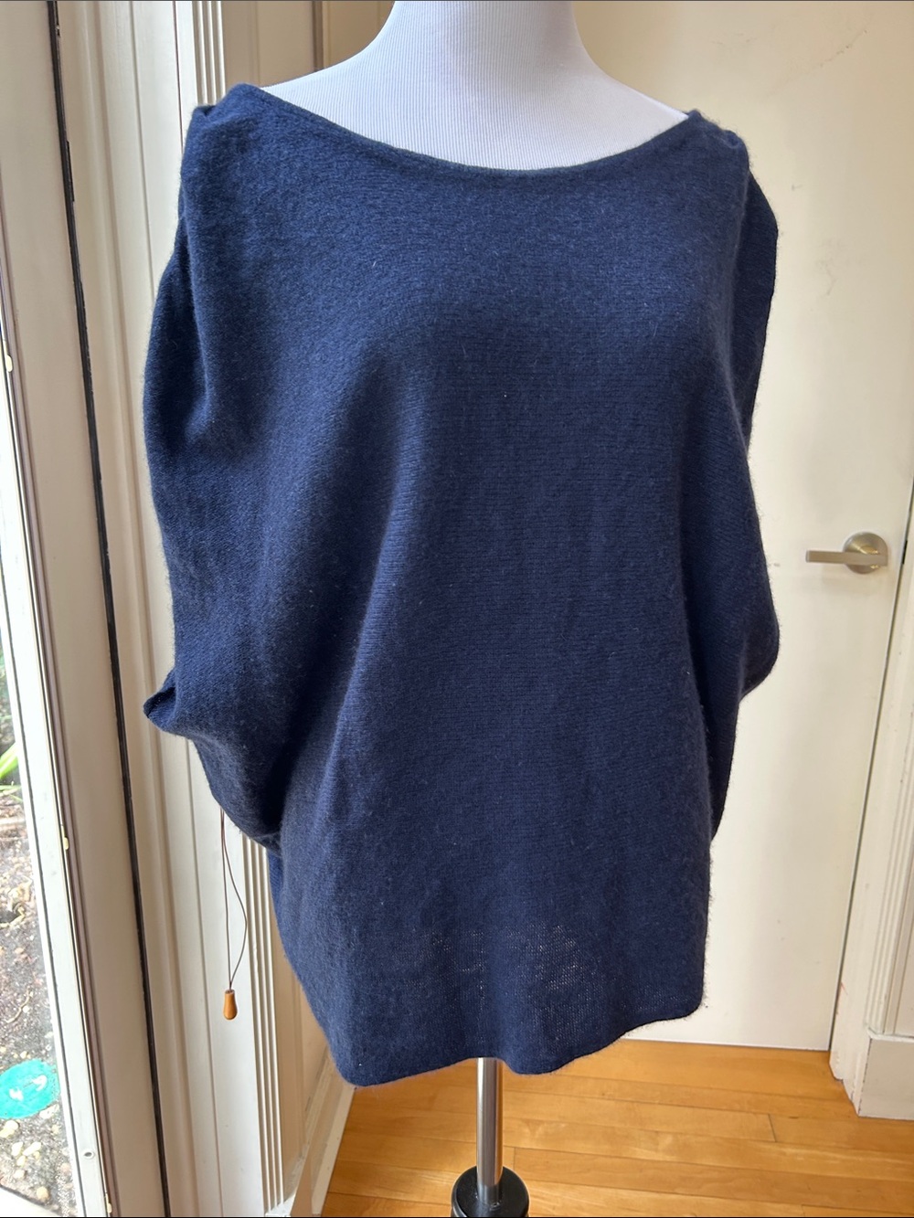Calypso St. Barth Navy Off-the-Shoulder Sweater